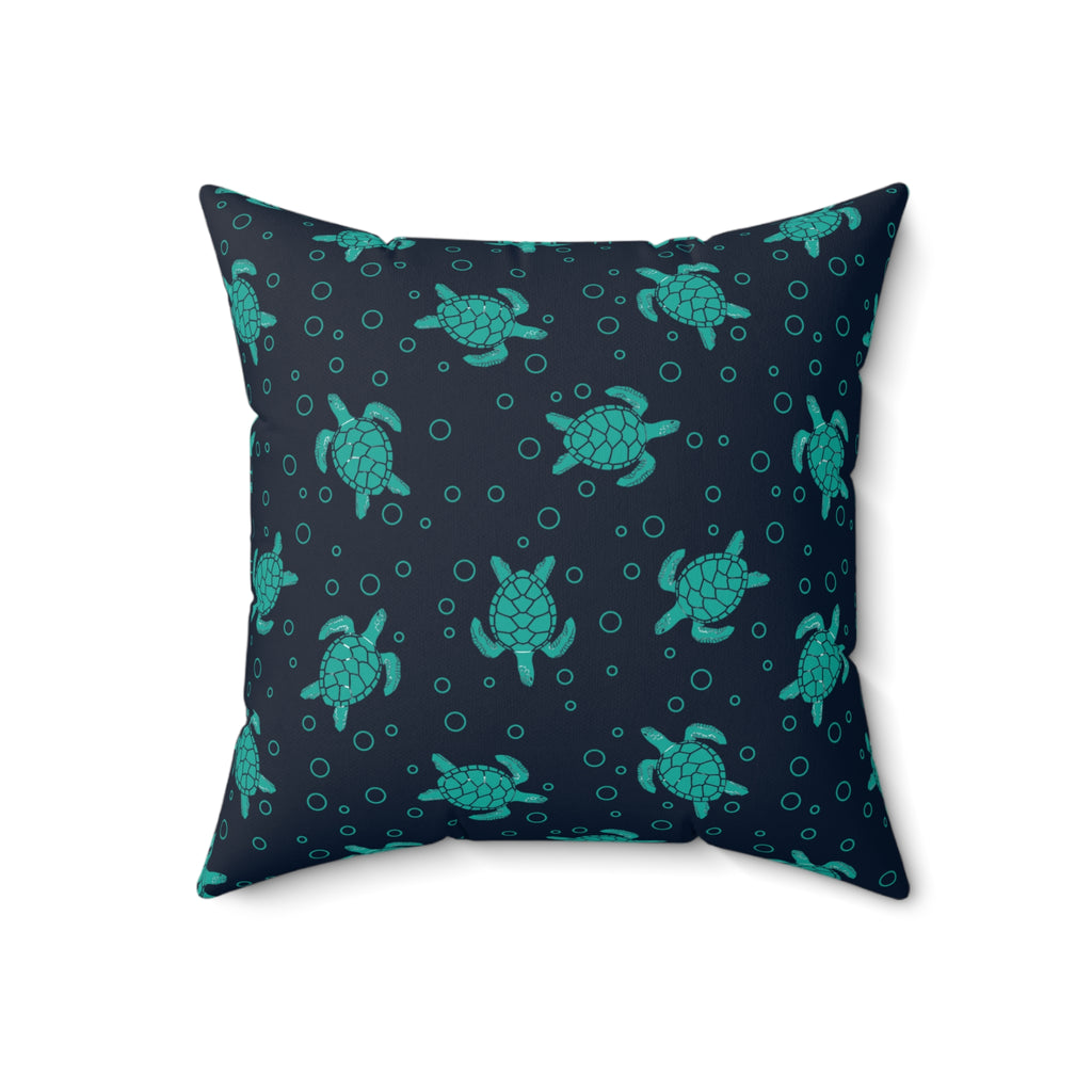 Sea Turtle Pattern Pillow | Decorative Throw Pillow