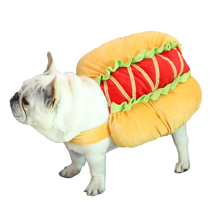 Dog hot dog clothes transformation outfit