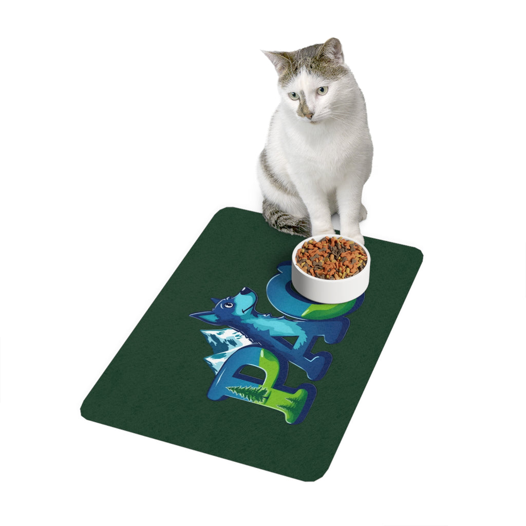 Puppy Adventure Center | Pet Food Mat | Green