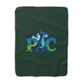Puppy Adventure Center | Sherpa Fleece Blanket | Green