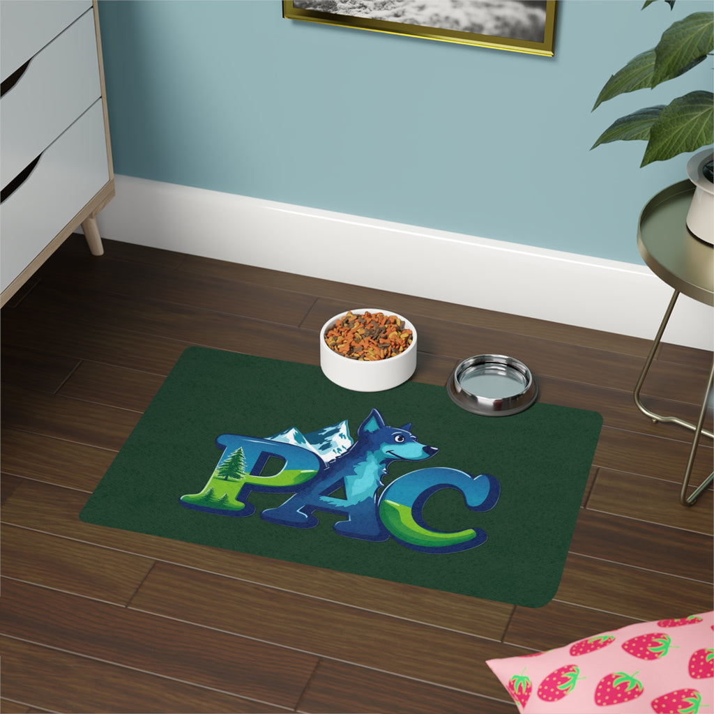 Puppy Adventure Center | Pet Food Mat | Green