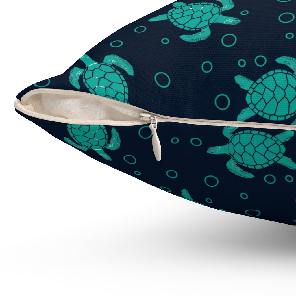 Sea Turtle Pattern Pillow | Decorative Throw Pillow