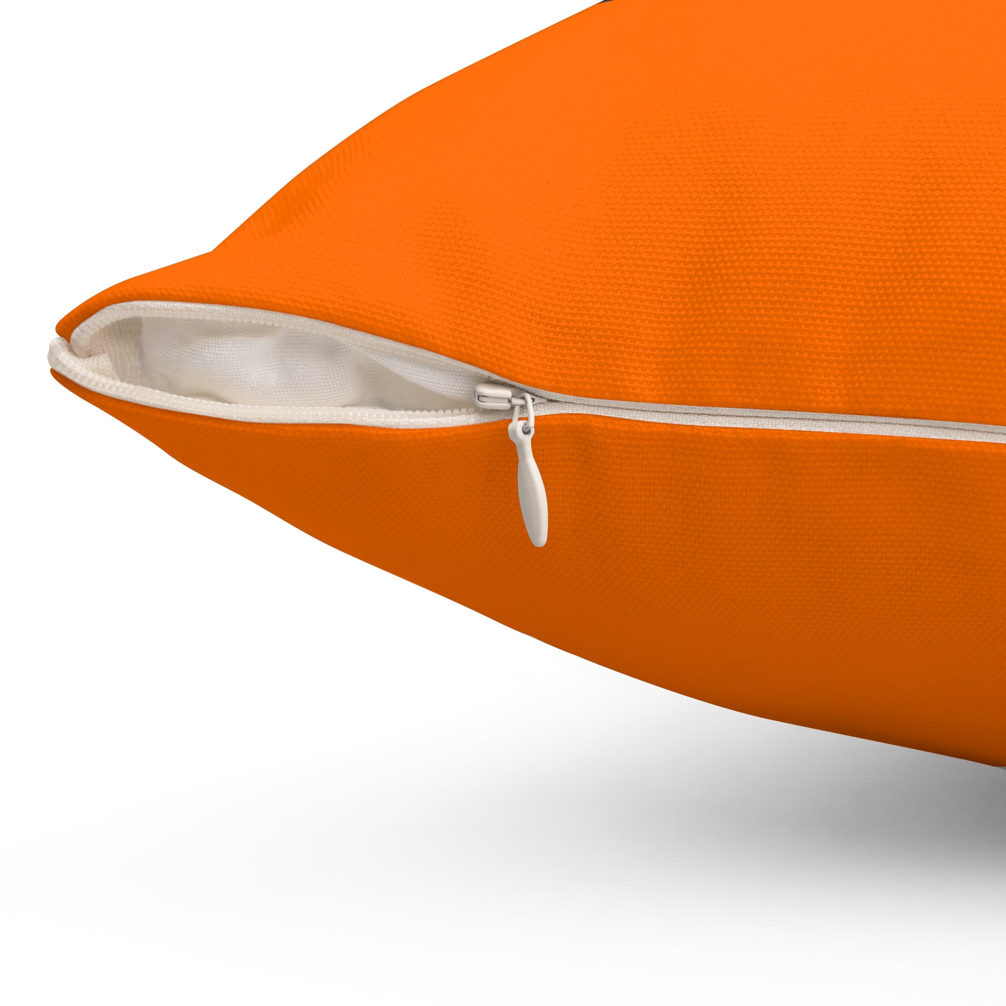 Puppy Adventure Center Pillow | Square Polyester Throw Pillow | Orange