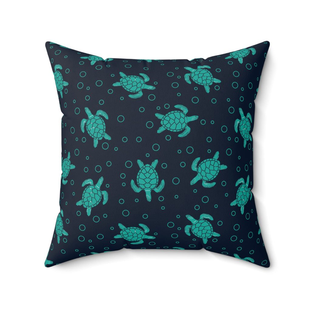 Sea Turtle Pattern Pillow | Decorative Throw Pillow