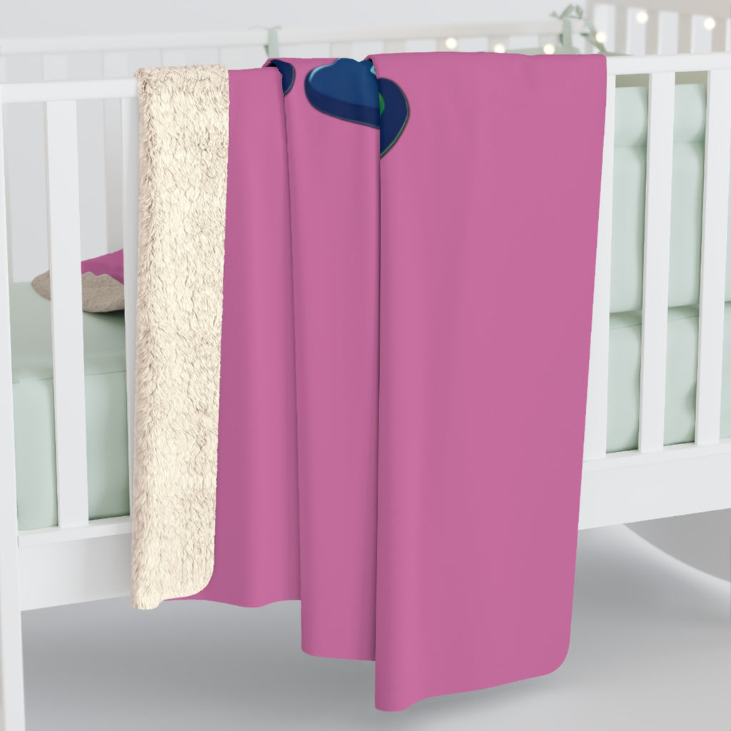 Puppy Adventure Center | Sherpa Fleece Blanket | Pink