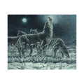 Howling Wolves in Moonlight Puzzle | Wildlife Winter Scene jigsaw