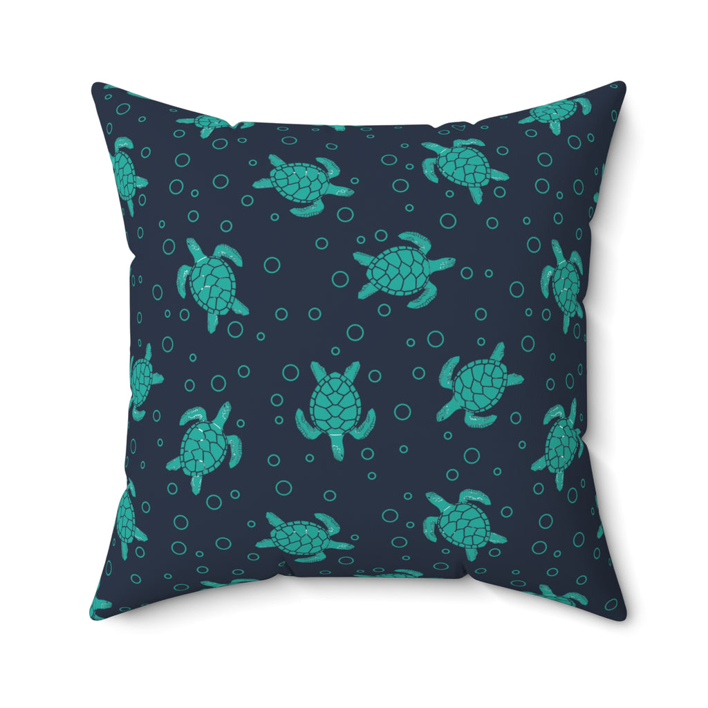 Sea Turtle Pattern Pillow | Decorative Throw Pillow