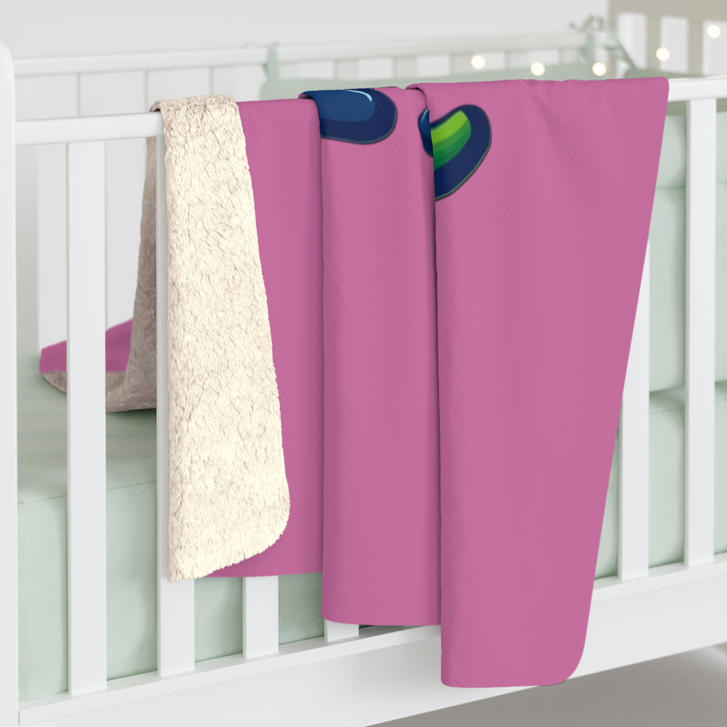 Puppy Adventure Center | Sherpa Fleece Blanket | Pink