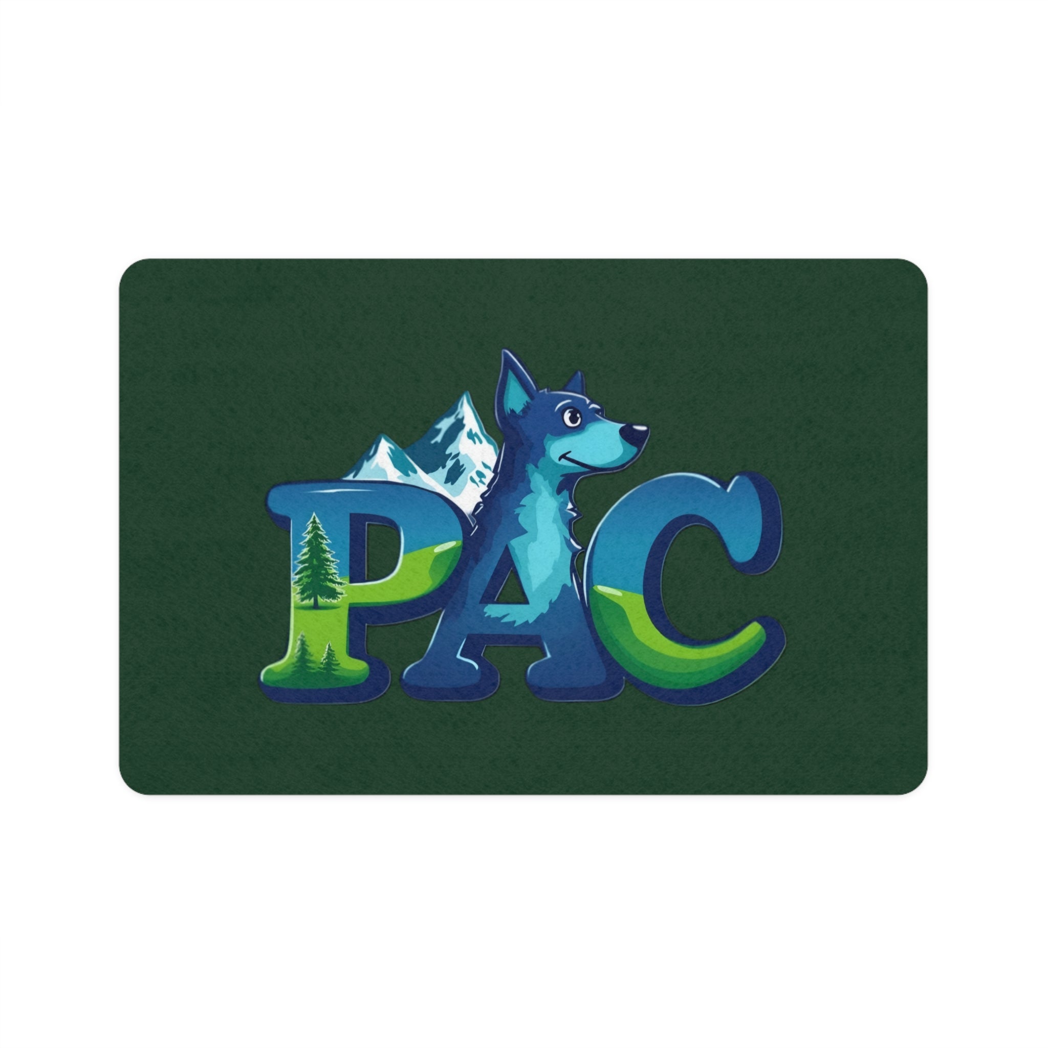 Puppy Adventure Center | Pet Food Mat | Green