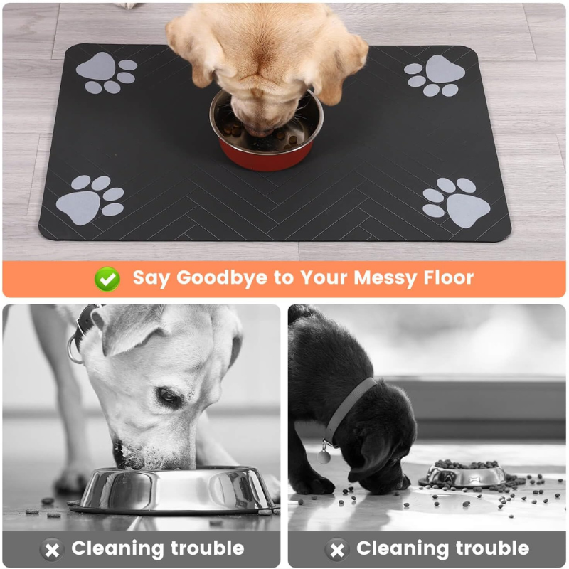Absorbent Waterproof Dog Food Mat