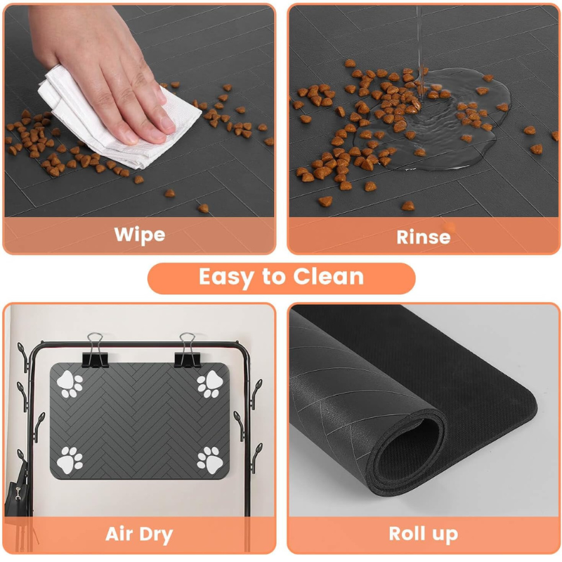 Absorbent Waterproof Dog Food Mat