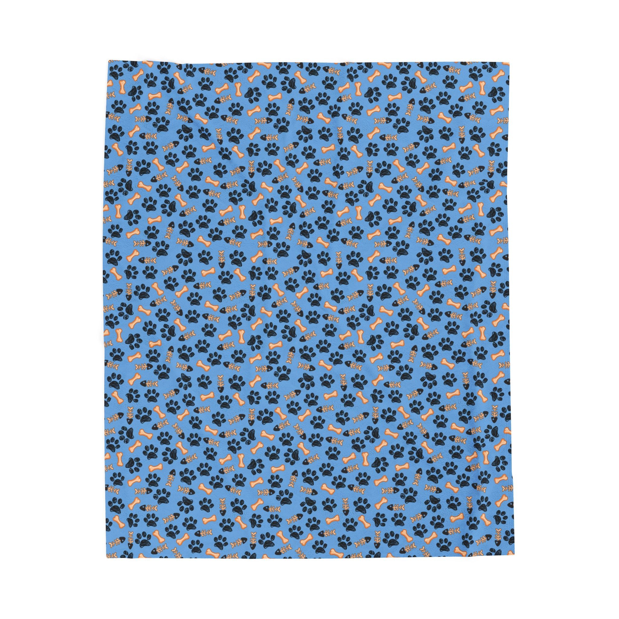 Velveteen Plush Blanket | Paw Print
