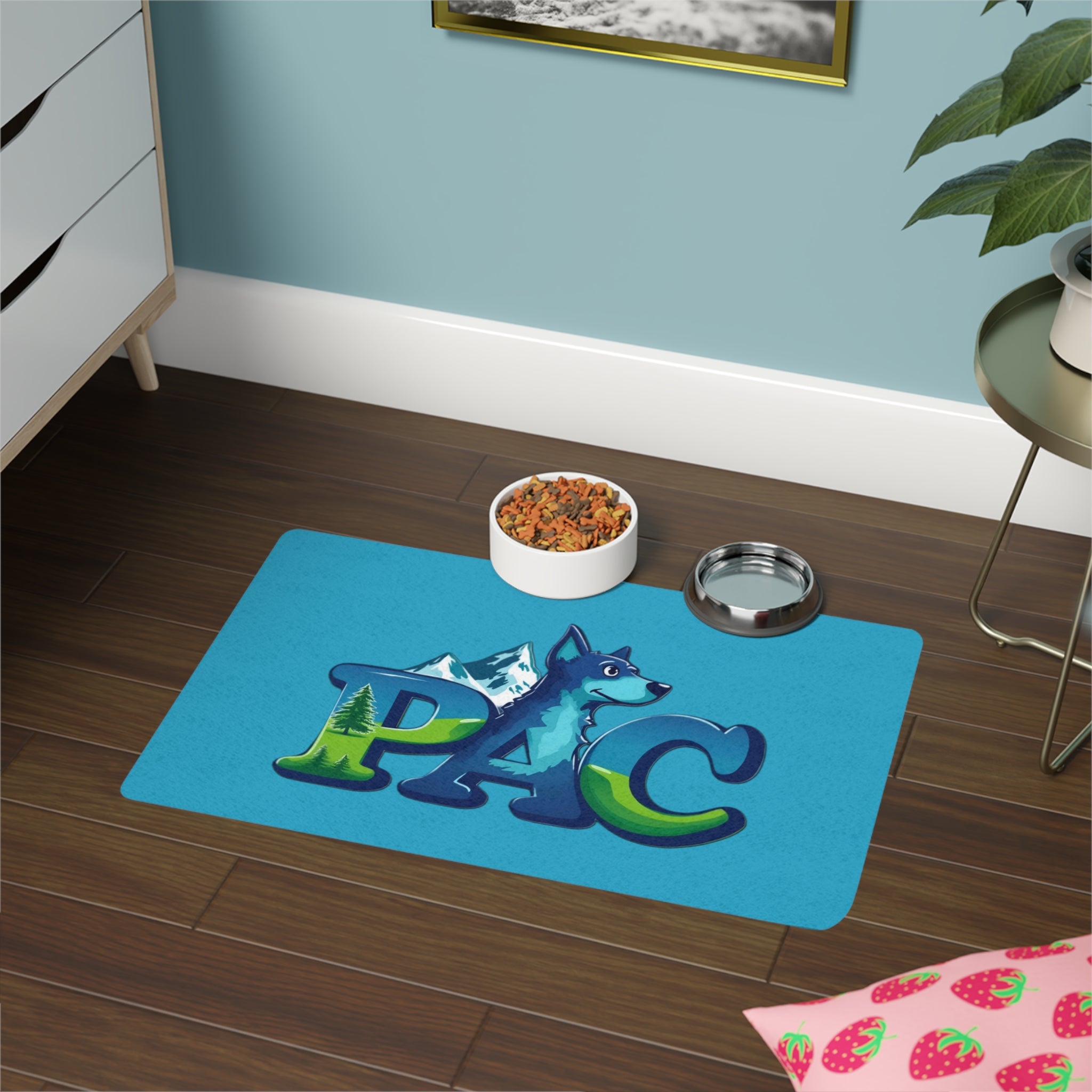 Puppy Adventure Center | Pet Food Mat | Turquoise