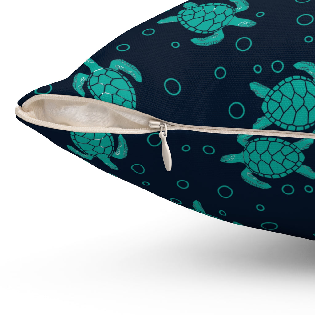 Sea Turtle Pattern Pillow | Decorative Throw Pillow