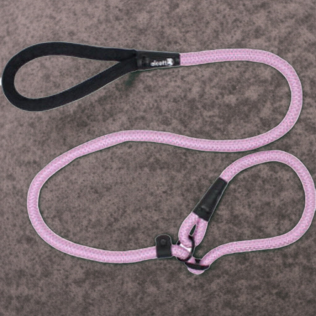 Alcott Slip Rope Leash Pink (5ft x 3/4")