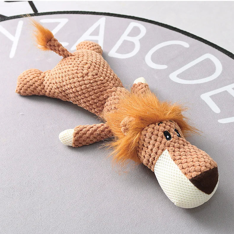 Plush Cartoon Dog Toy – Squeaky Chew Toy