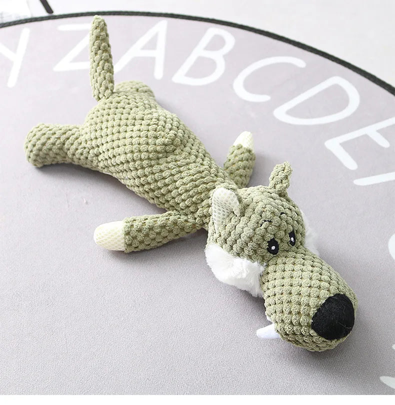 Plush Cartoon Dog Toy – Squeaky Chew Toy