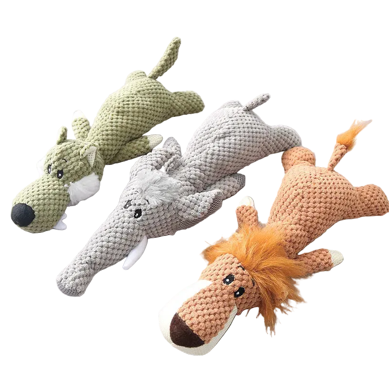 Plush Cartoon Dog Toy – Squeaky Chew Toy