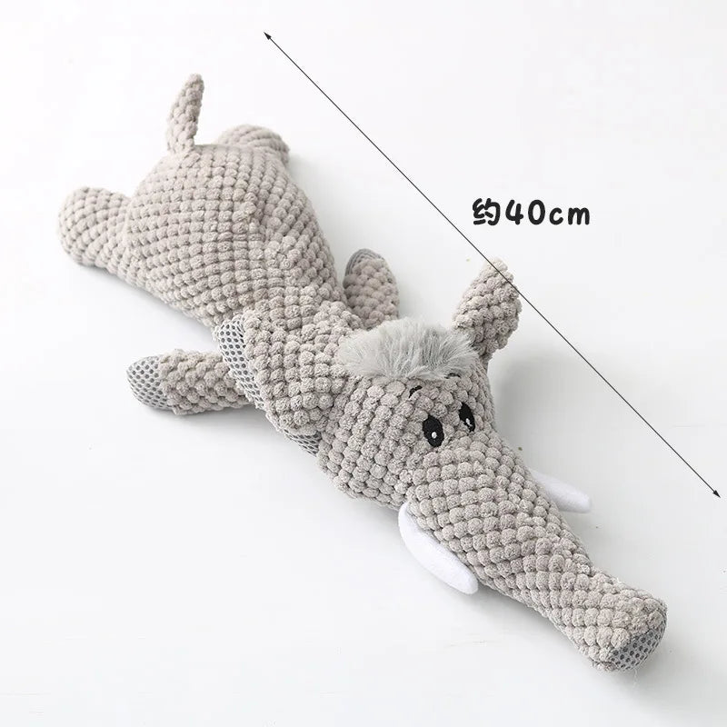 Plush Cartoon Dog Toy – Squeaky Chew Toy