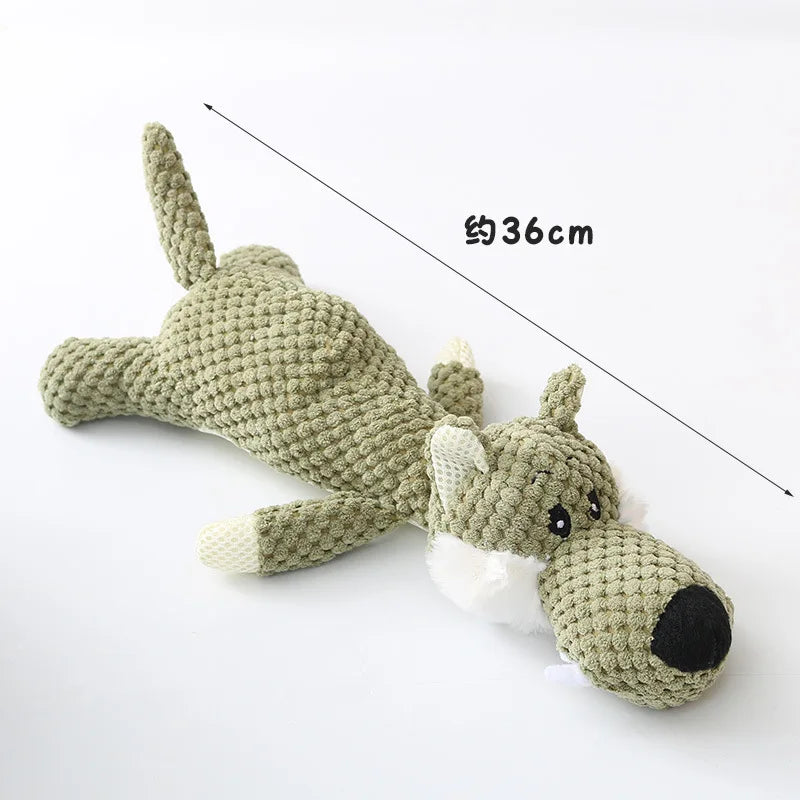 Plush Cartoon Dog Toy – Squeaky Chew Toy