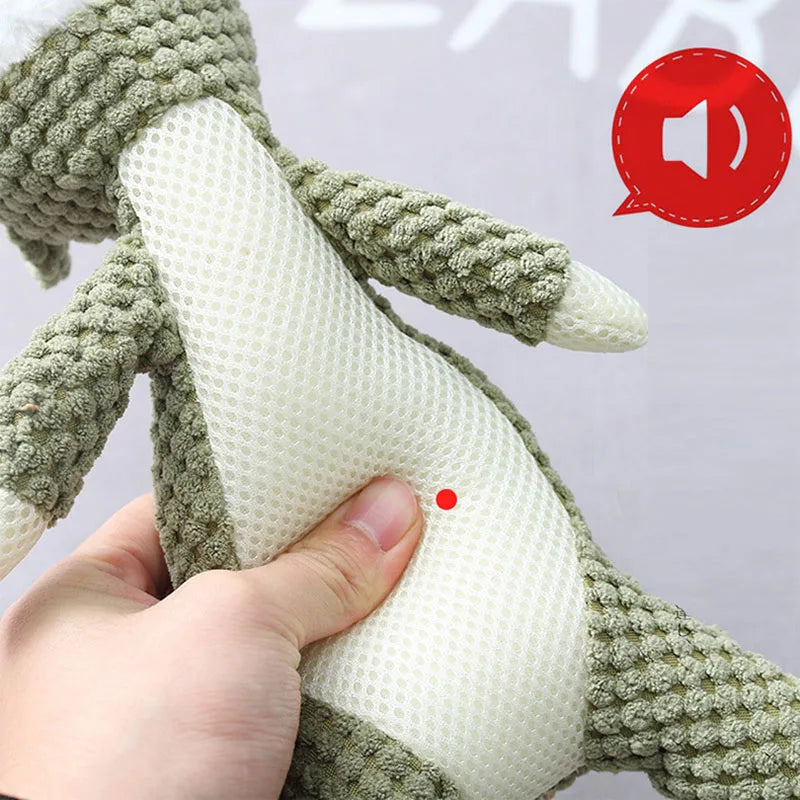 Plush Cartoon Dog Toy – Squeaky Chew Toy