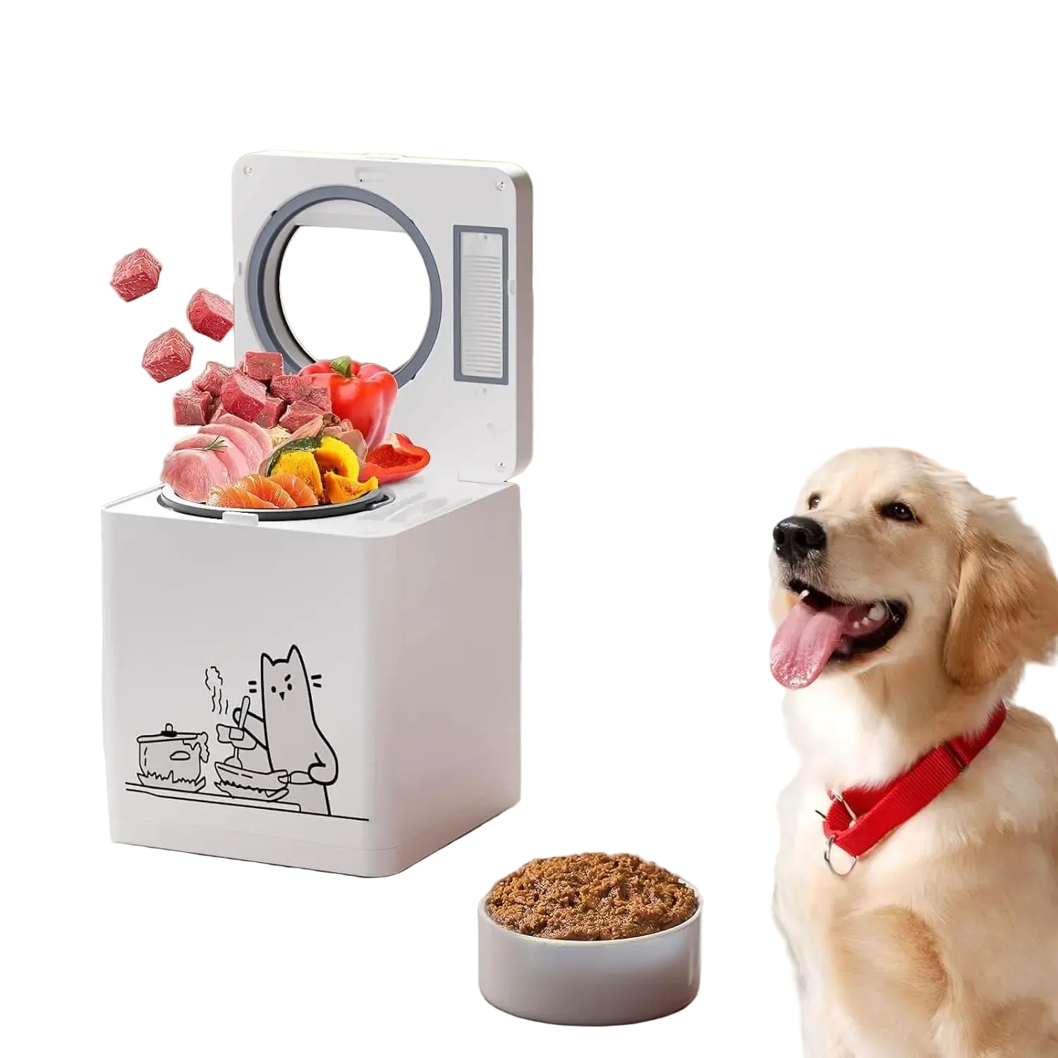 Pet Fresh Food Maker 5 in 1 Dog Cat Food Cooker Chopper 2.5L Smart Maker