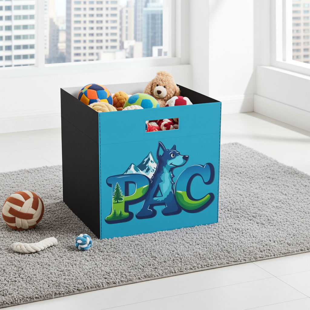 Puppy Adventure Center | Felt Toy Box | Turquoise