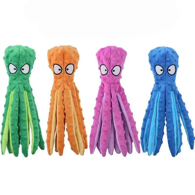 No-Stuffing Crinkle Octopus Dog Toy