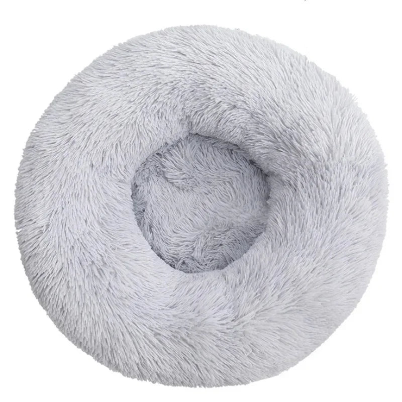 Round Plush Pet Bed for Large & Medium Dogs