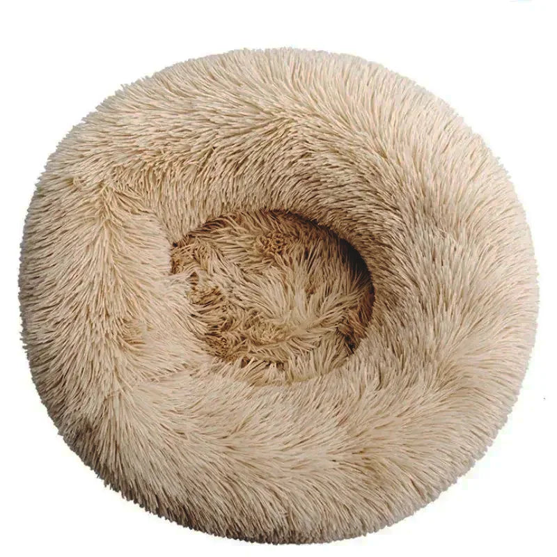 Round Plush Pet Bed for Large & Medium Dogs