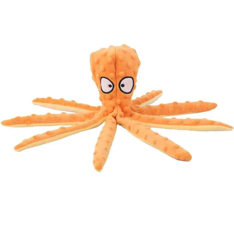 No-Stuffing Crinkle Octopus Dog Toy