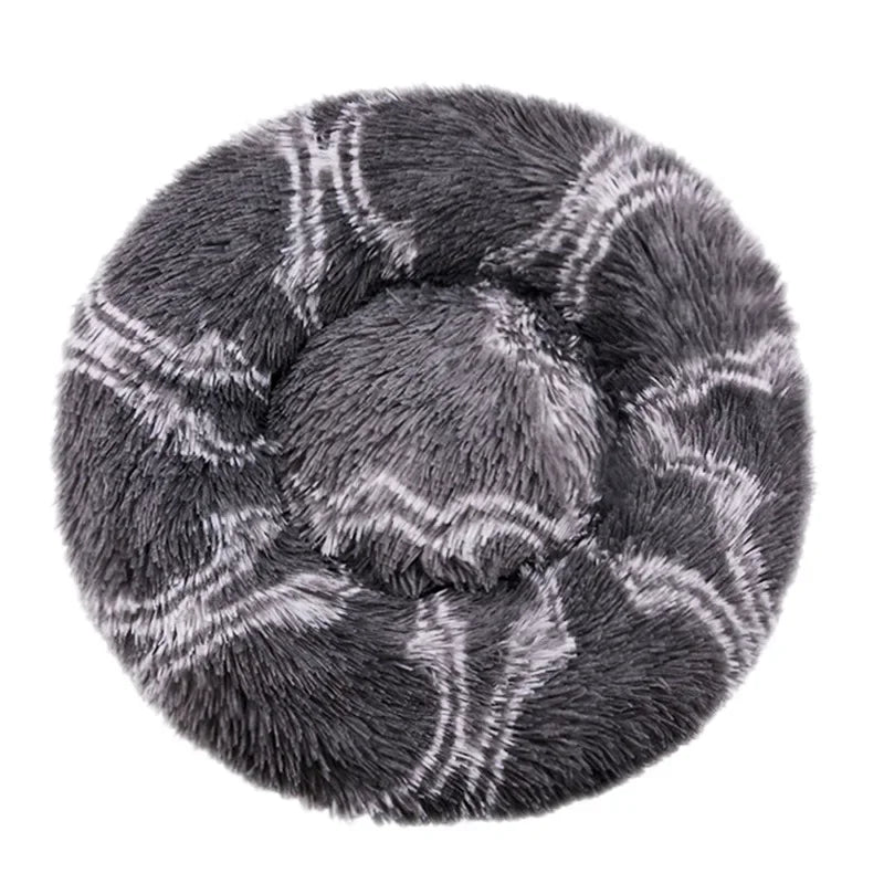 Round Plush Pet Bed for Large & Medium Dogs