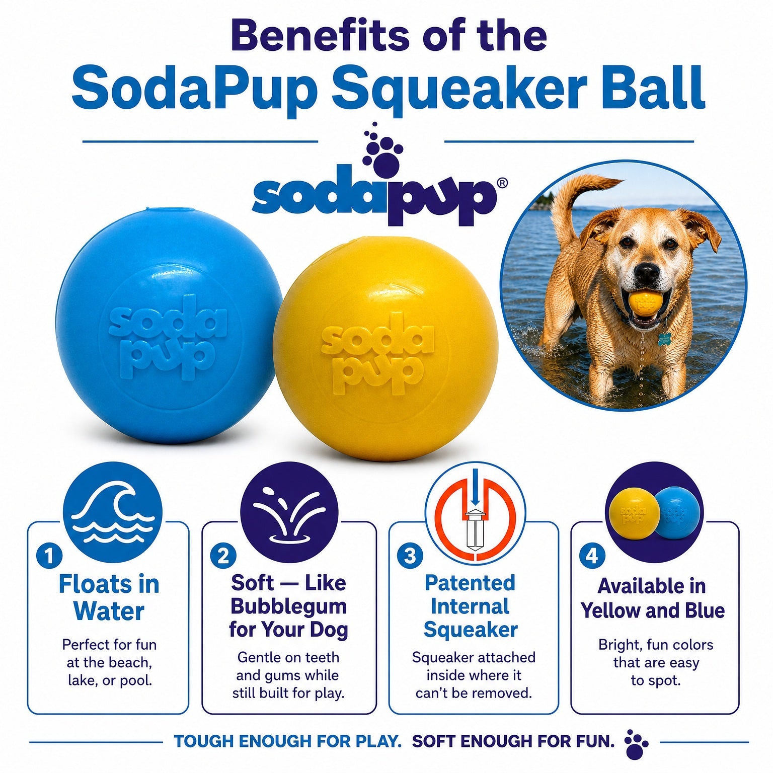 Floating Squeak Ball - Dog Toy