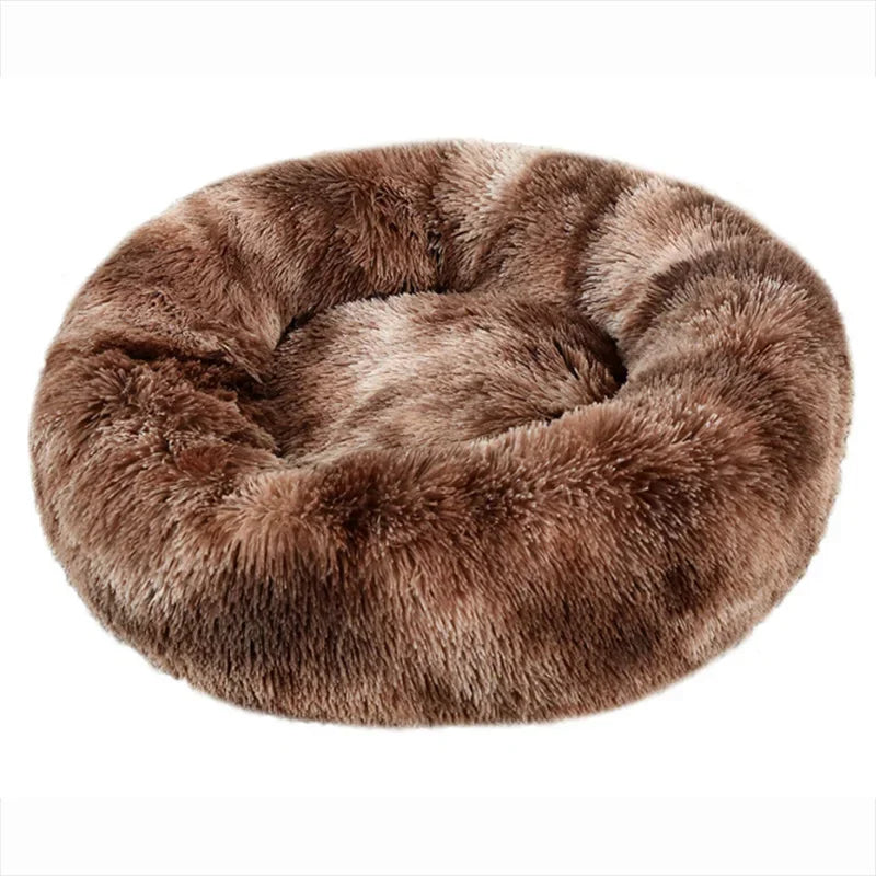 Round Plush Pet Bed for Large & Medium Dogs