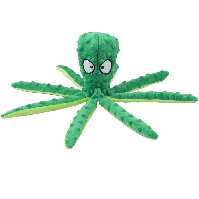 No-Stuffing Crinkle Octopus Dog Toy