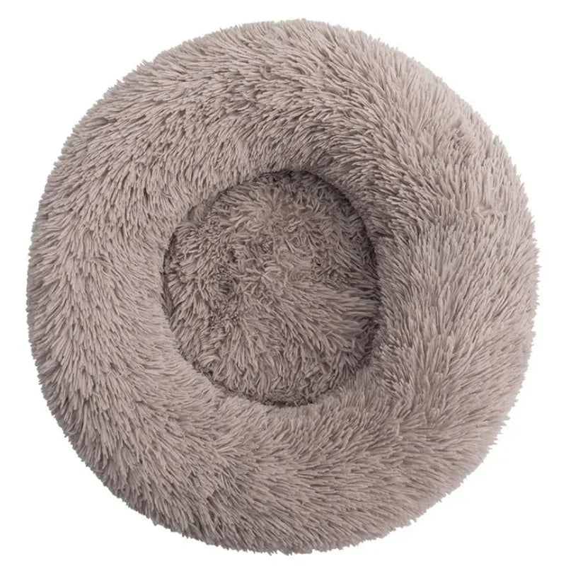 Round Plush Pet Bed for Large & Medium Dogs