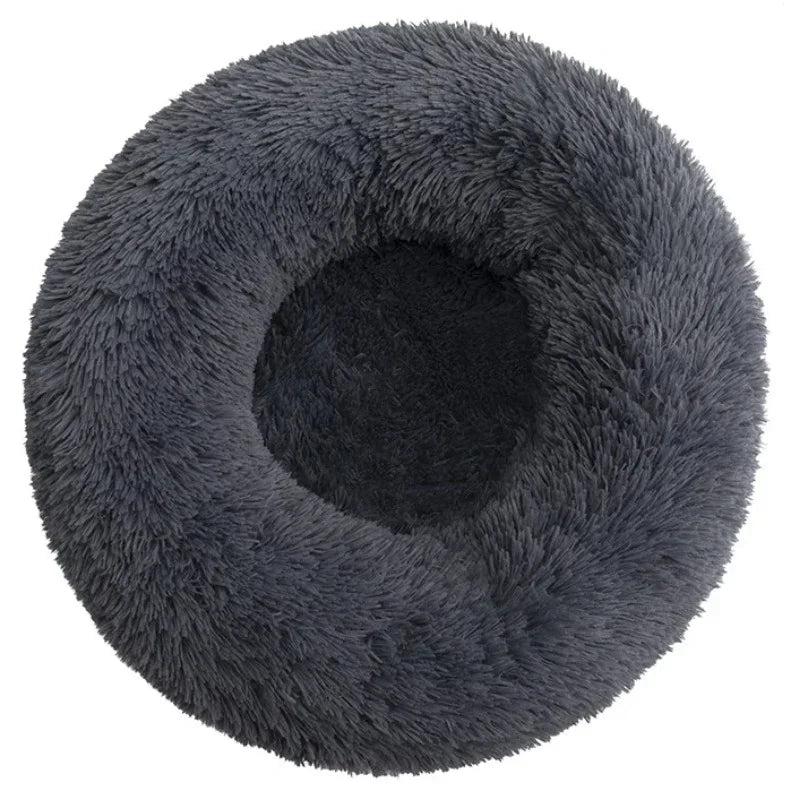 Round Plush Pet Bed for Large & Medium Dogs