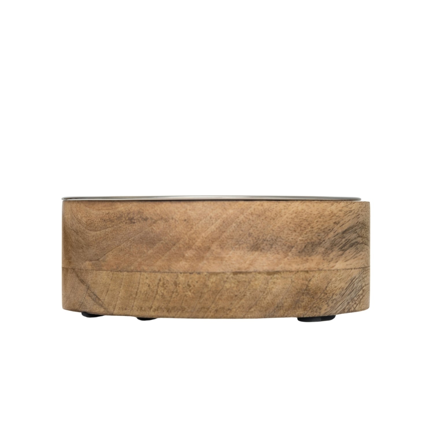 Country Living Stainless Steel Bowl & wood Holder