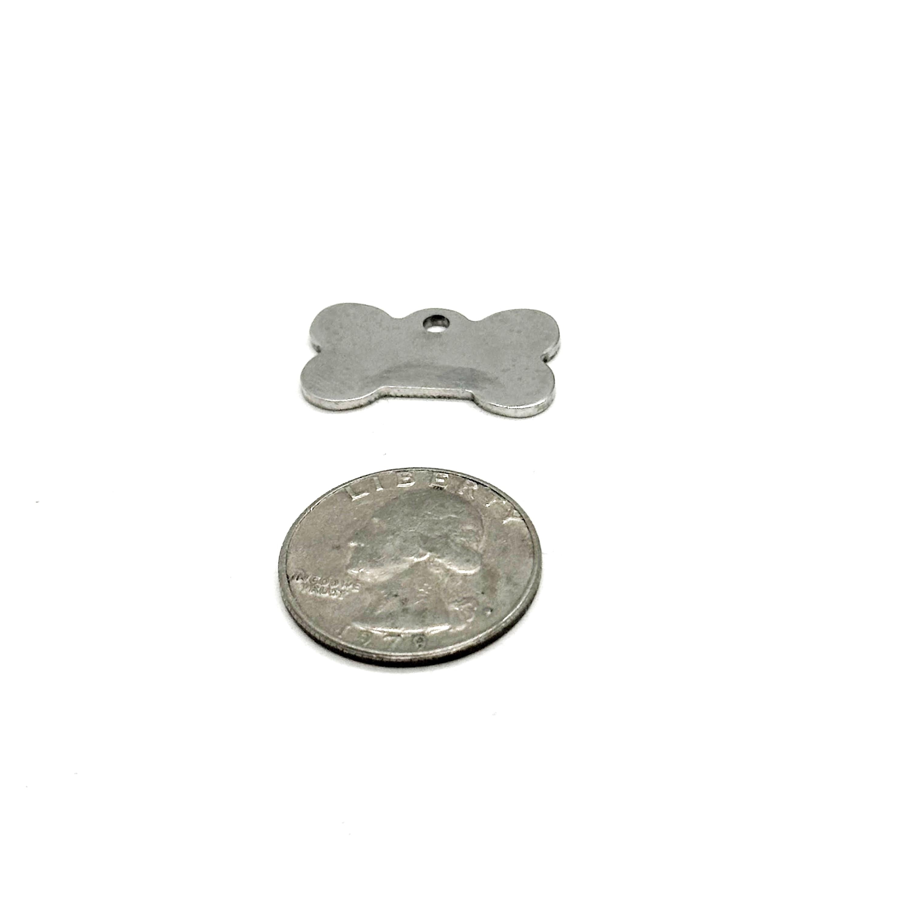 Woof Dog Bone Clip On Charm Stainless Steel Engraved Pet Accessory Backpack Zipper Charm Gift For Dog Lovers